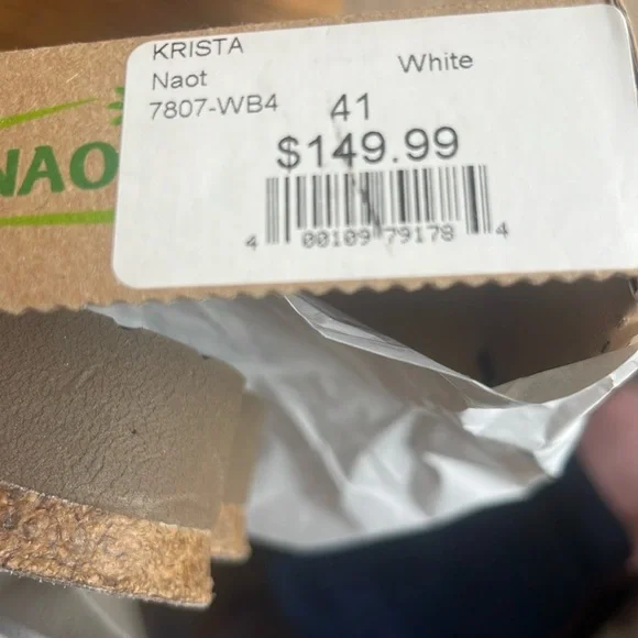 Naot White and Silver Comfort Sandals - Picture 5 of 5